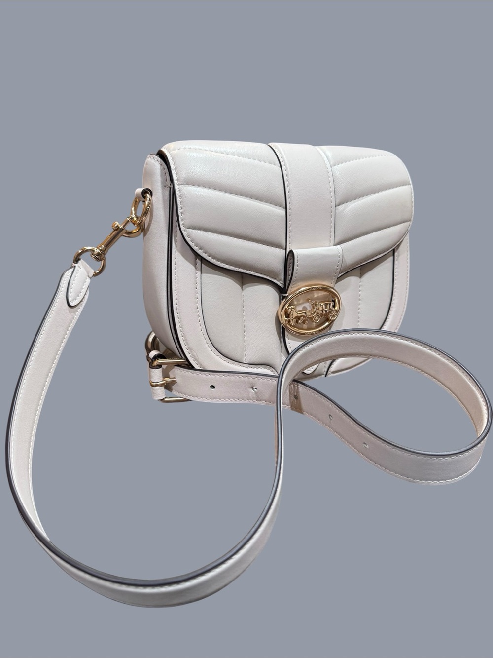Coach Georgie Saddle Bag with Quilting MSRP $498
